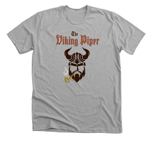 The Viking Piper's Classic Orange, a Athletic Heather Premium Unisex Tee
