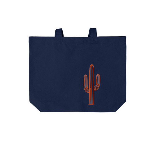 MW4OV Tote Bag, a River Blue Navy Cotton Canvas Tote Bag