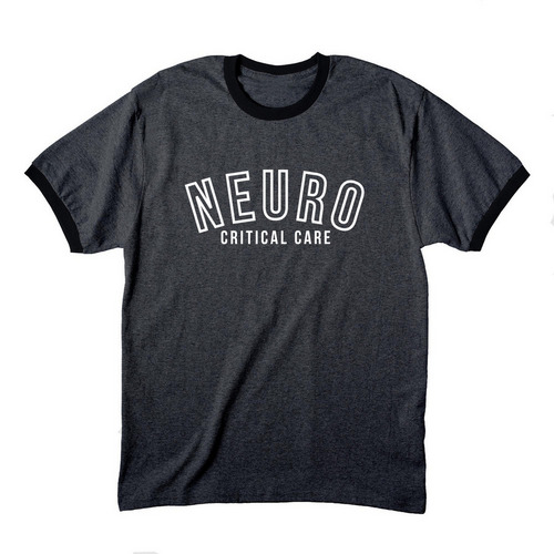 NCC - Baseball, a Dark Heather Grey/ Jet Black Cotton Ringer Tee