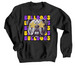 Bulldogs + Gold Stars, a Black Crewneck Sweatshirt