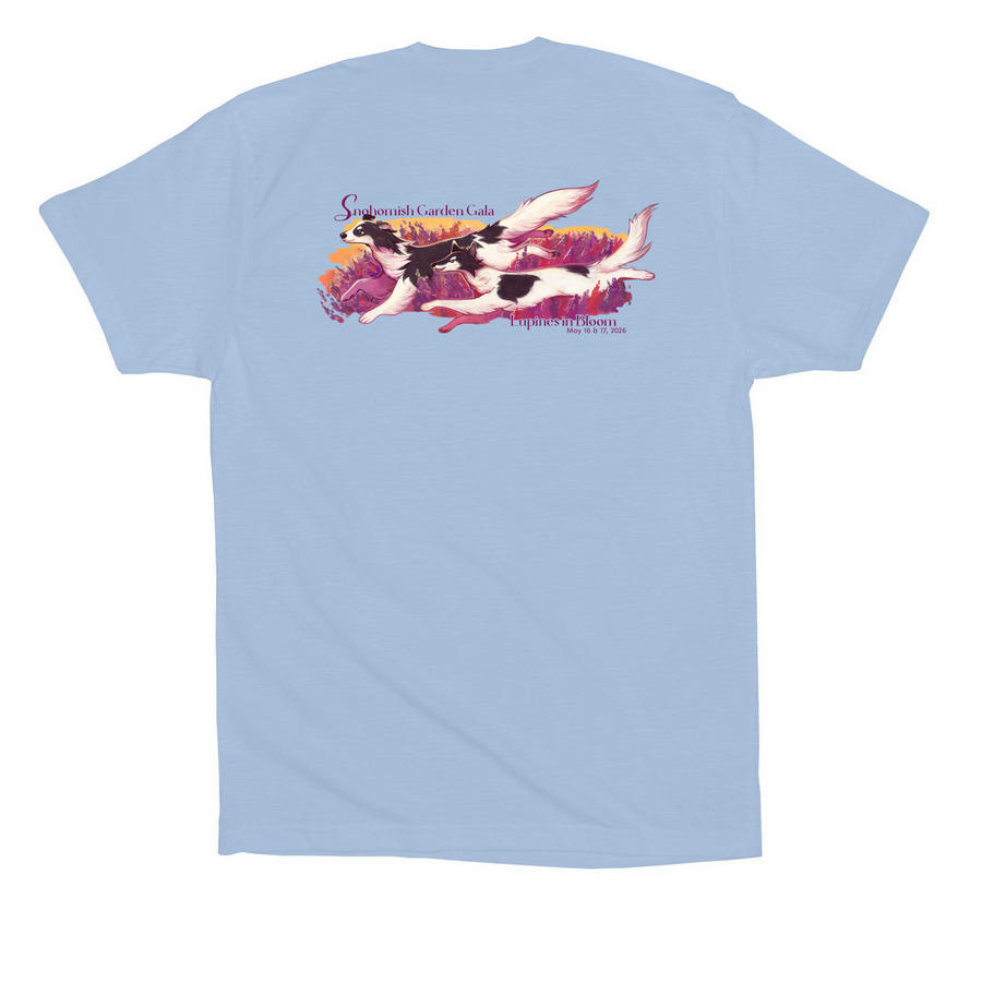 SGG '26 Front Logo (DARK ver.), a Baby Blue Premium Cotton Tee (back-view)