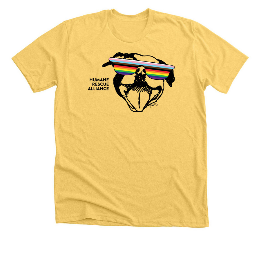 HRA Pride Dog, a Heather Yellow Gold Premium Unisex Tee