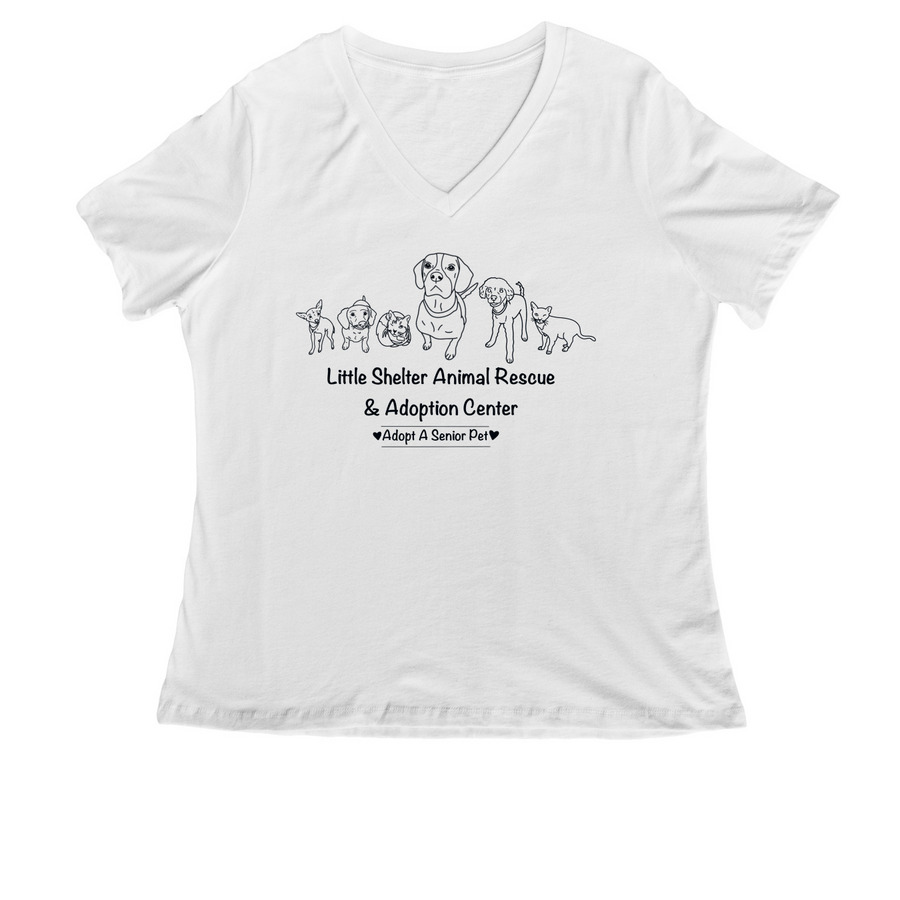 Adopt A Senior&nbsp;, a White Women's Relaxed V-Neck Tee