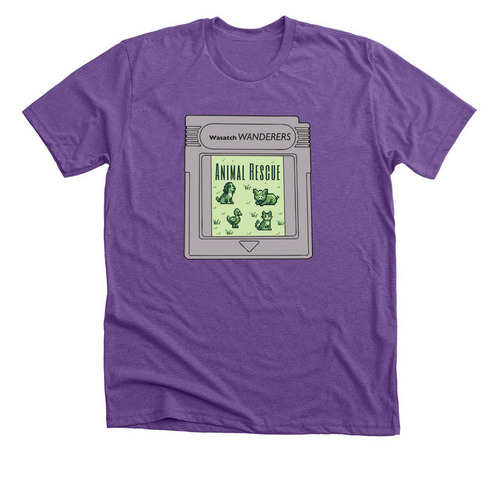 Retro Gameboy&nbsp;, a Heather Team Purple Premium Unisex Tee