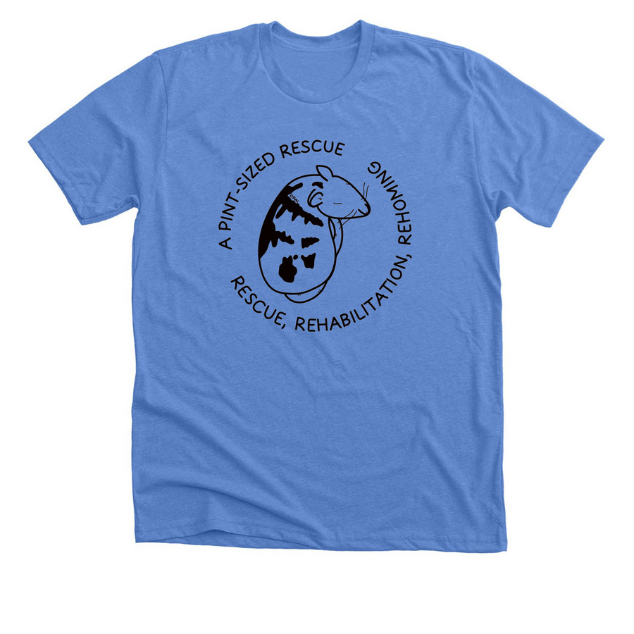 APSR Opal Logo in B/W, a Heather Columbia Blue Premium Unisex Tee