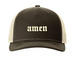 AMEN TRUCK, a Chocolate Chip/ Birch Printed Five-Panel Trucker Cap