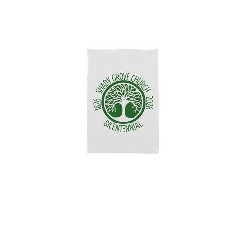 Shady Grove Yard Sign, a White 12" x 18" Yard Flag
