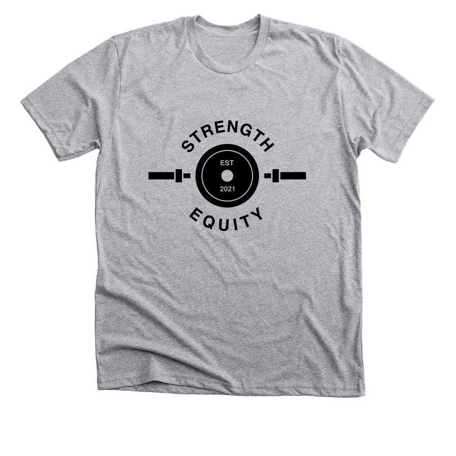 Strength Equity Apparel Aiding PAWS Atlanta, a Athletic Heather Premium Unisex Tee
