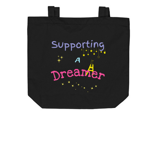 Dream Supporter - Tote, a Black Organic Cotton Tote Bag