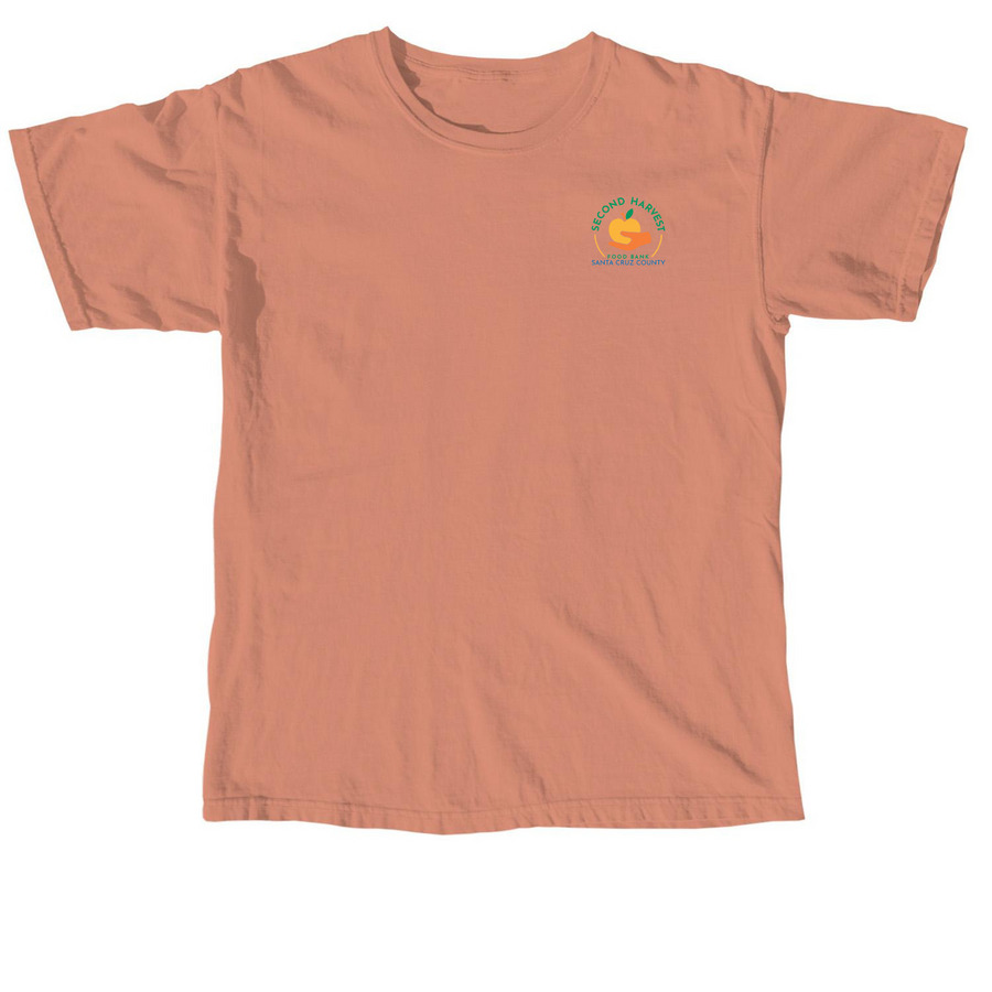 Second Harvest Logo on Front & Back, a Terracotta Comfort Colors Unisex Tee