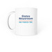 Drink up the news, a White Coffee Mug (back-view)