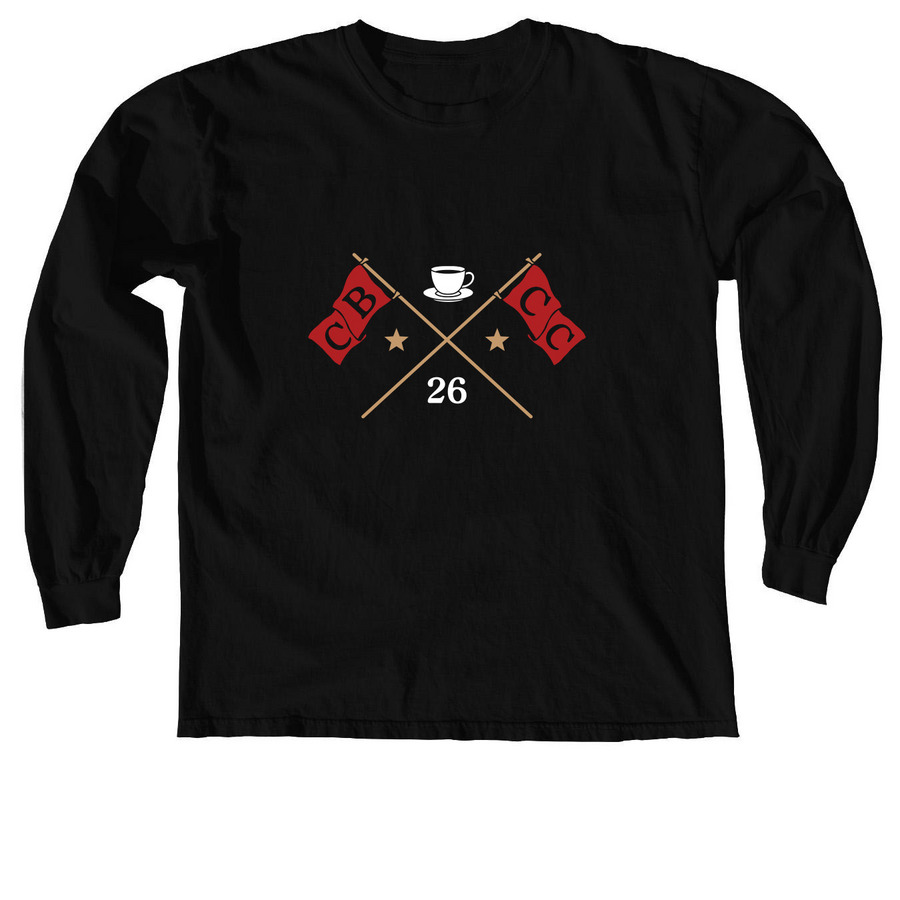 CBCC Crest, a Black Comfort Colors Long Sleeve Tee