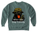 Buttons with Grenade, a Blue Spruce Comfort Colors Crewneck Sweatshirt