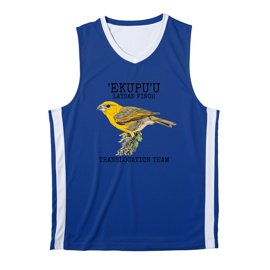 'Ekupu'u Shirt, a True Royal/ White Reversible Basketball Jersey