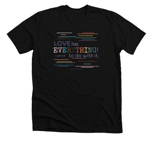 LOVE has EVERYTHING to do with it, a Solid Black Blend Premium Unisex Tee