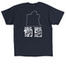 The Berm (Skunk Ape 100/50), a Navy Classic Unisex Tee (back-view)