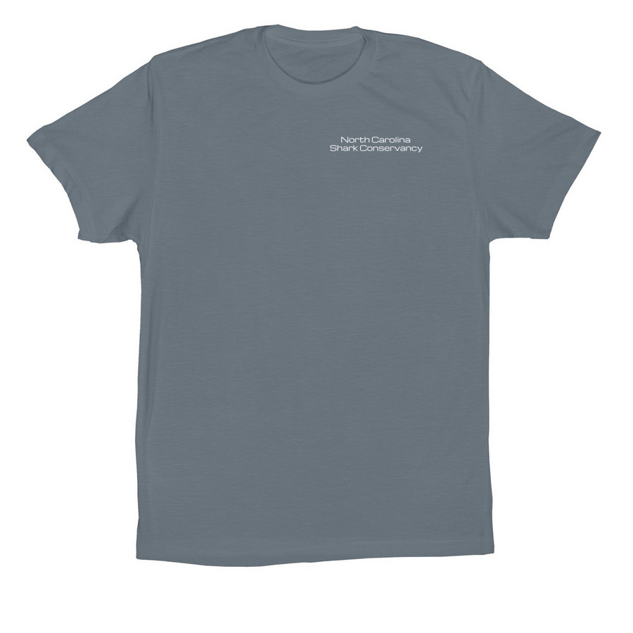 North Carolina Shark Conservancy, a Steel Blue Premium Cotton Tee