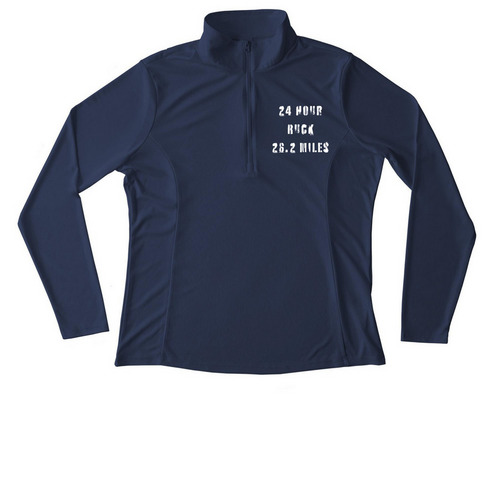 24 Hour Ruck 2, a True Navy Women's Performance Quarter Zip Pullover