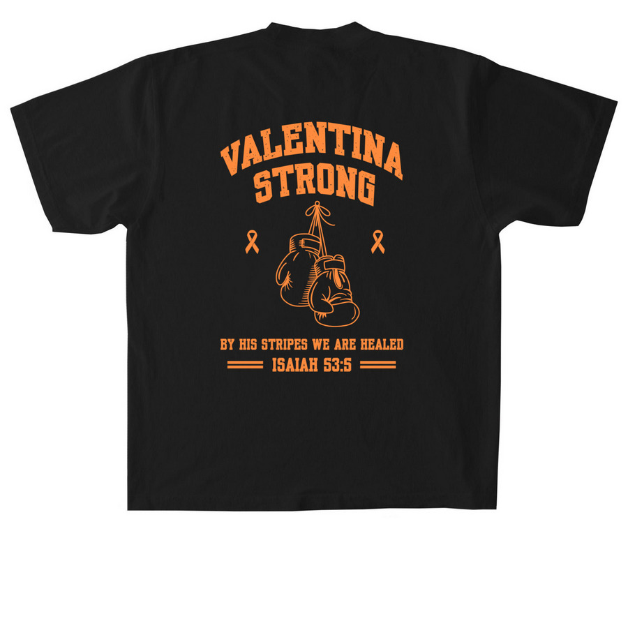 Valentina Strong, a Black Heavyweight Garment Dye Tee (back-view)