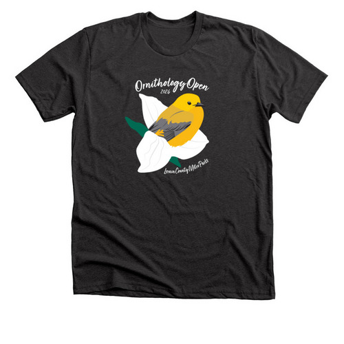 Ornithology Open: 2026 (large), a Dark Grey Heather Premium Unisex Tee