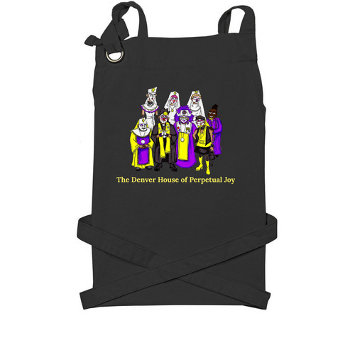 The Denver House of Perpetual Joy, a Black Cotton Canvas Pocket Apron