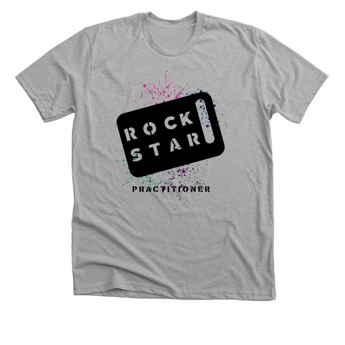 ROCK STAR PRACTITIONER, a Athletic Heather Premium Unisex Tee