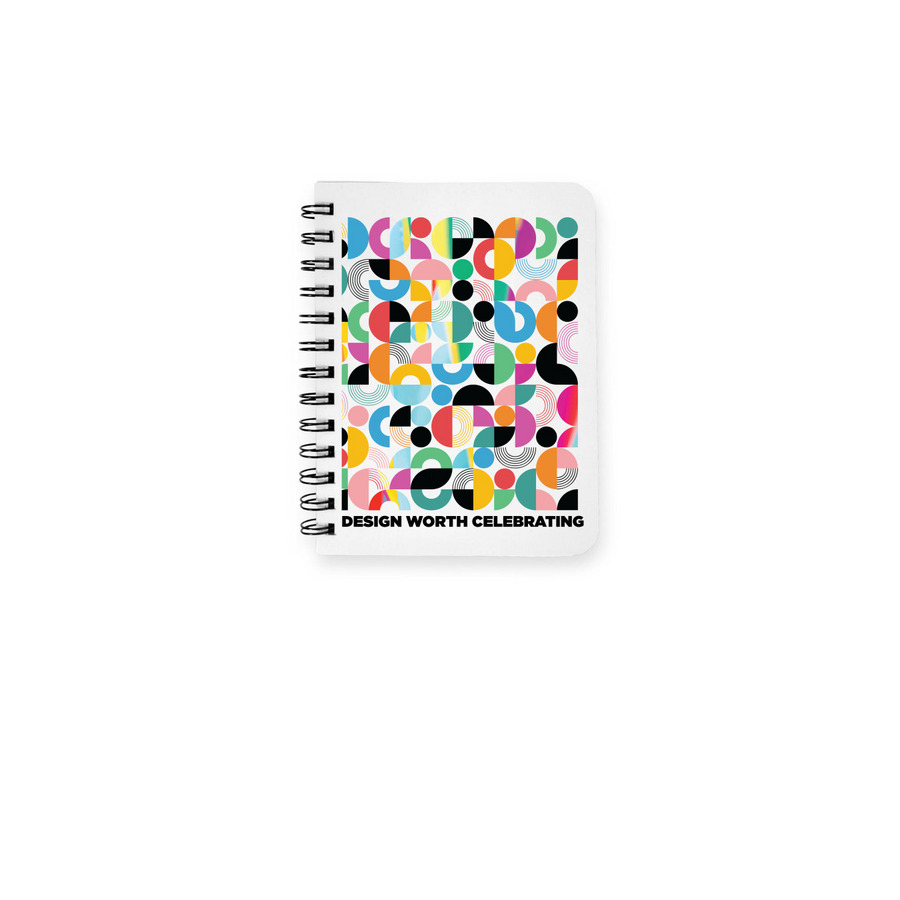 Design Worth Celebrating Notebook, a White Spiral Notebook