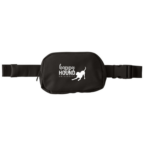 White Logo Hip Pack/Treat Pouch!, a Deep Black Matte Hip Pack