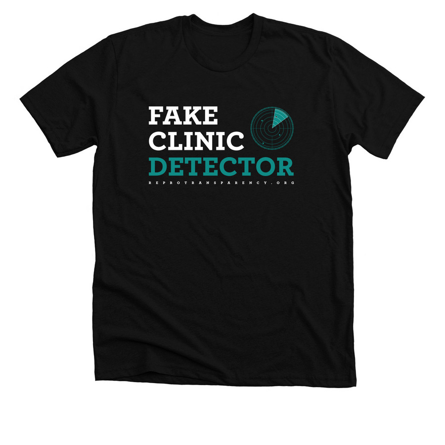 The Original Fake Clinic Detector, a Solid Black Blend Premium Unisex Tee