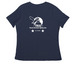 TMAC Logo Apparel, a Navy Women's Relaxed V-Neck Tee (back-view)