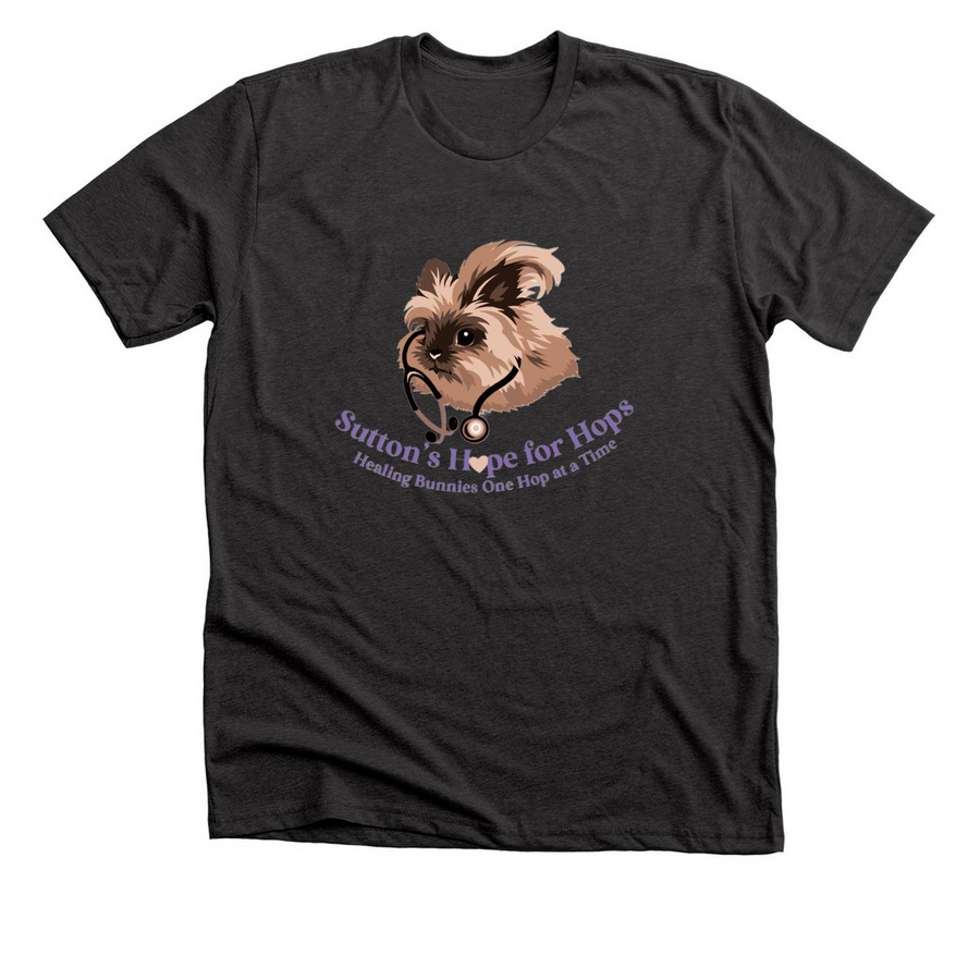 Sutton's Hope For Hops, a Dark Grey Heather Premium Unisex Tee