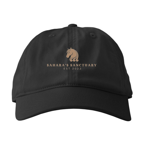 Sahara's Sanctuary Official Merch, a Black Printed Eco Baseball Cap