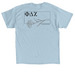 PDC - The Carnation, a Light Blue Classic Unisex Tee (back-view)