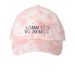 Addicted To Rescue baseball hat, a Light Pink Printed Tie Dye Baseball Hat