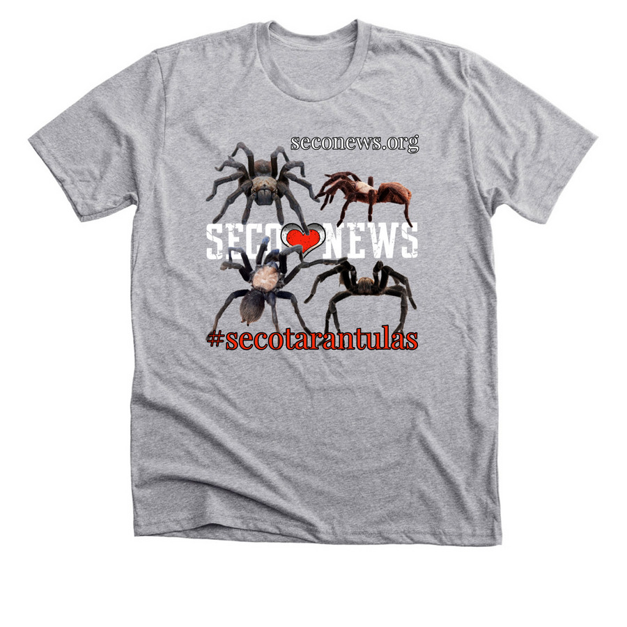 SECO News - #secotarantulas Inaugural Merch, a Athletic Heather Premium Unisex Tee
