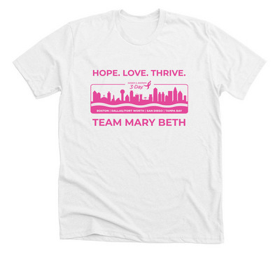 TEAM MARY BETH SHIRTS, a Solid White Blend Premium Unisex Tee