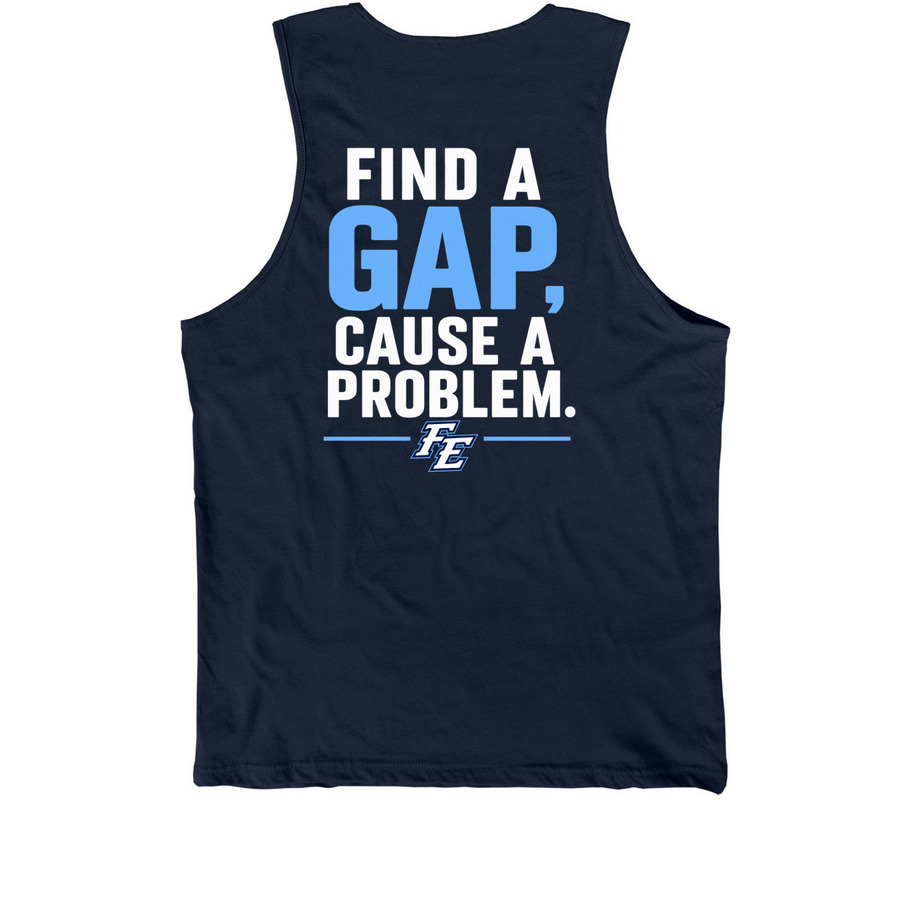 Florida Elite Gap - Dark, a Navy Premium Cotton Tank (back-view)