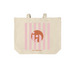 Pink Stripe Tote, a Natural Cotton Canvas Tote Bag