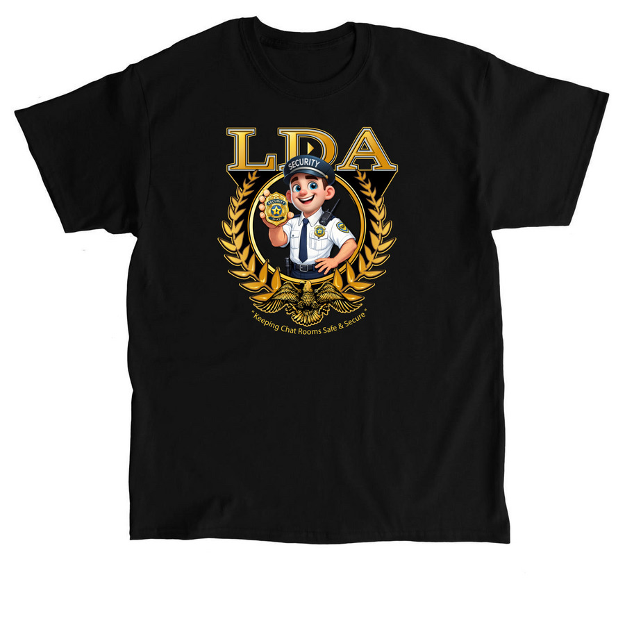 LDA Security Guy, a Black Classic Unisex Tee