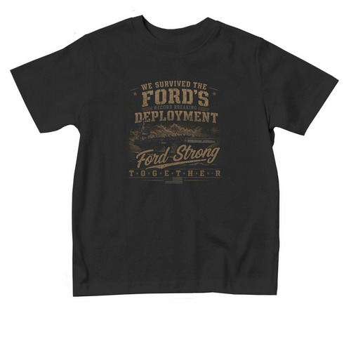 Toddler Ford Strong Deployment Shirt, a Black Toddler Tee