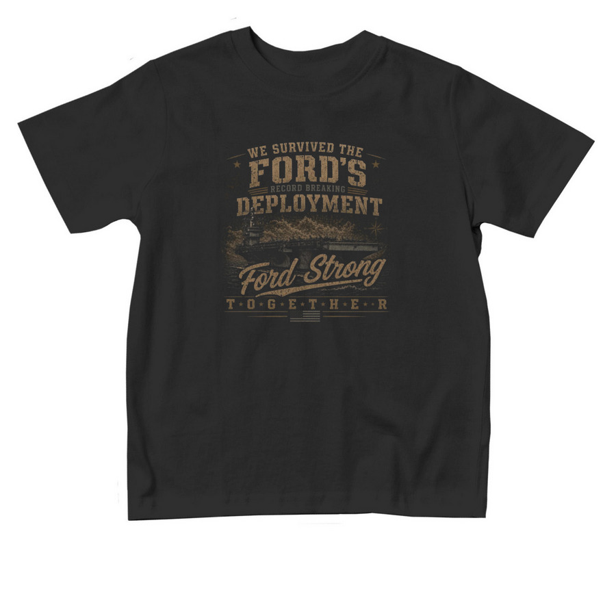 Toddler Ford Strong Deployment Shirt, a Black Toddler Tee