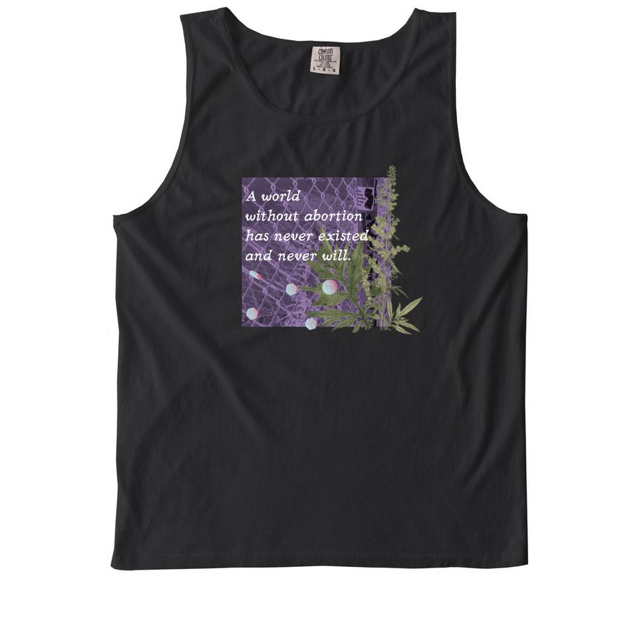 Abortion Forever, a Black Comfort Colors Tank Top