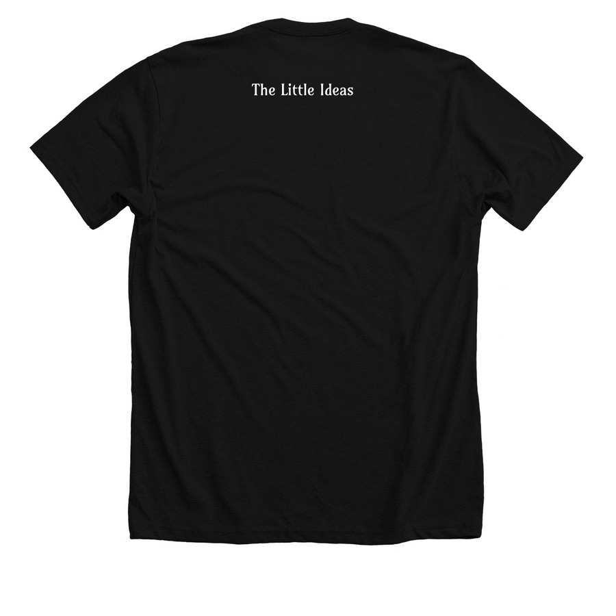 The Little Ideas Farm Classic - Tops, a Solid Black Blend Premium Unisex Tee (back-view)