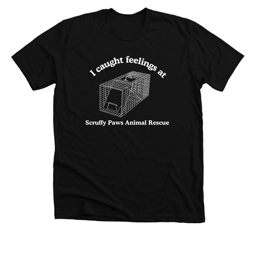 Catching Feelings (dark), a Solid Black Blend Premium Unisex Tee