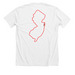 that was fun red, a Solid White Blend Premium Unisex Tee (back-view)