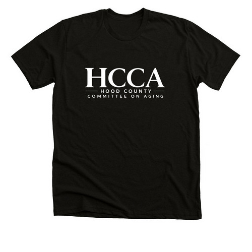 HCCA White Logo, a Black Heather Premium Unisex Tee