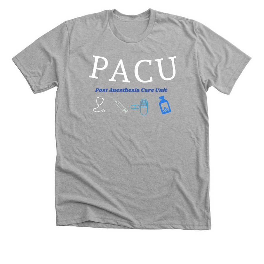 PACU SWAG, a Athletic Heather Premium Unisex Tee