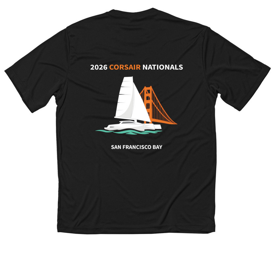 2026 Corsair Nationals Active Wear, a Black Classic Performance Tee (back-view)