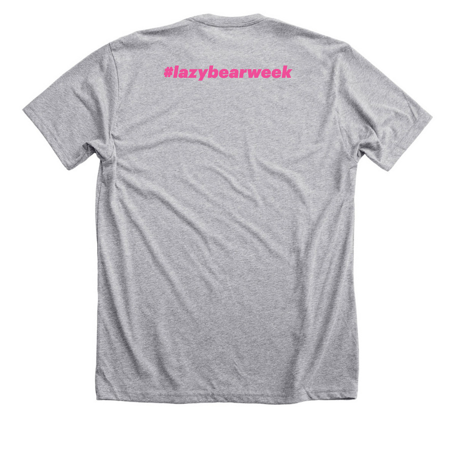 Lazy Bear Ornate Bear Tee - PRIDE, a Athletic Heather Premium Unisex Tee (back-view)