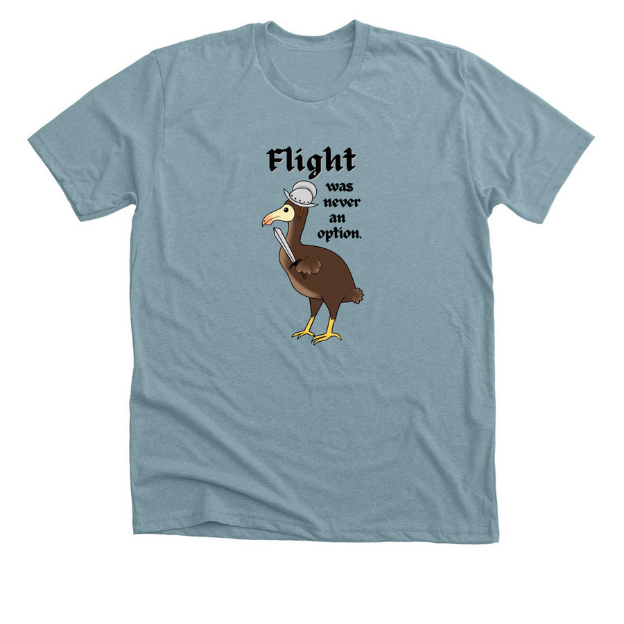 Dodo Shirt, a Heather Blue Lagoon Premium Unisex Tee